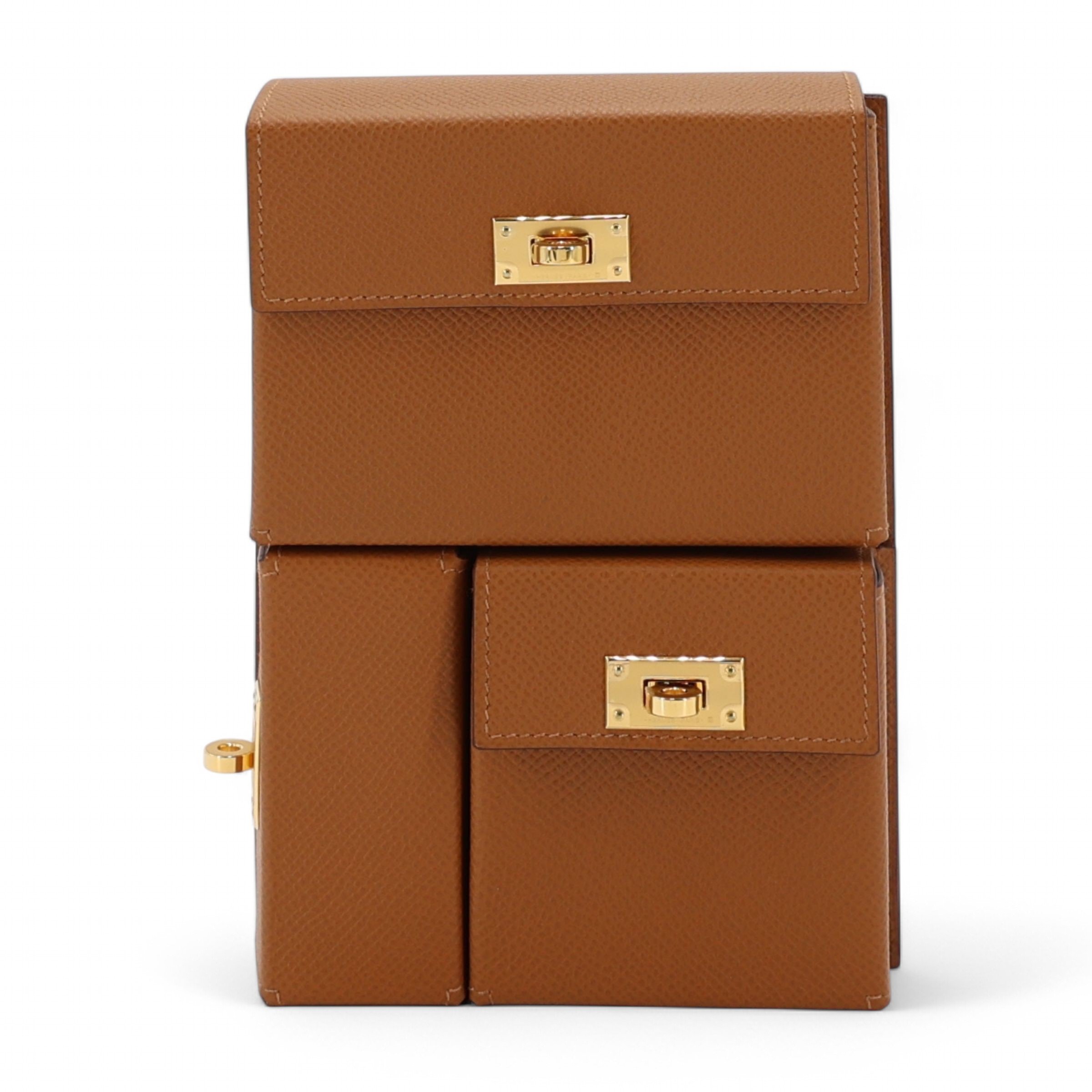 Brand New ( Rank N ) HERMÈS Kelly Multipocket To Go Pouch Gold (37) Epsom Gold hardware W (2024)