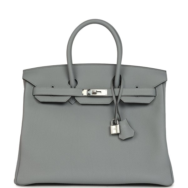 Hermes Hermes Birkin 35 Gris Pantin Togo Palladium Hardware