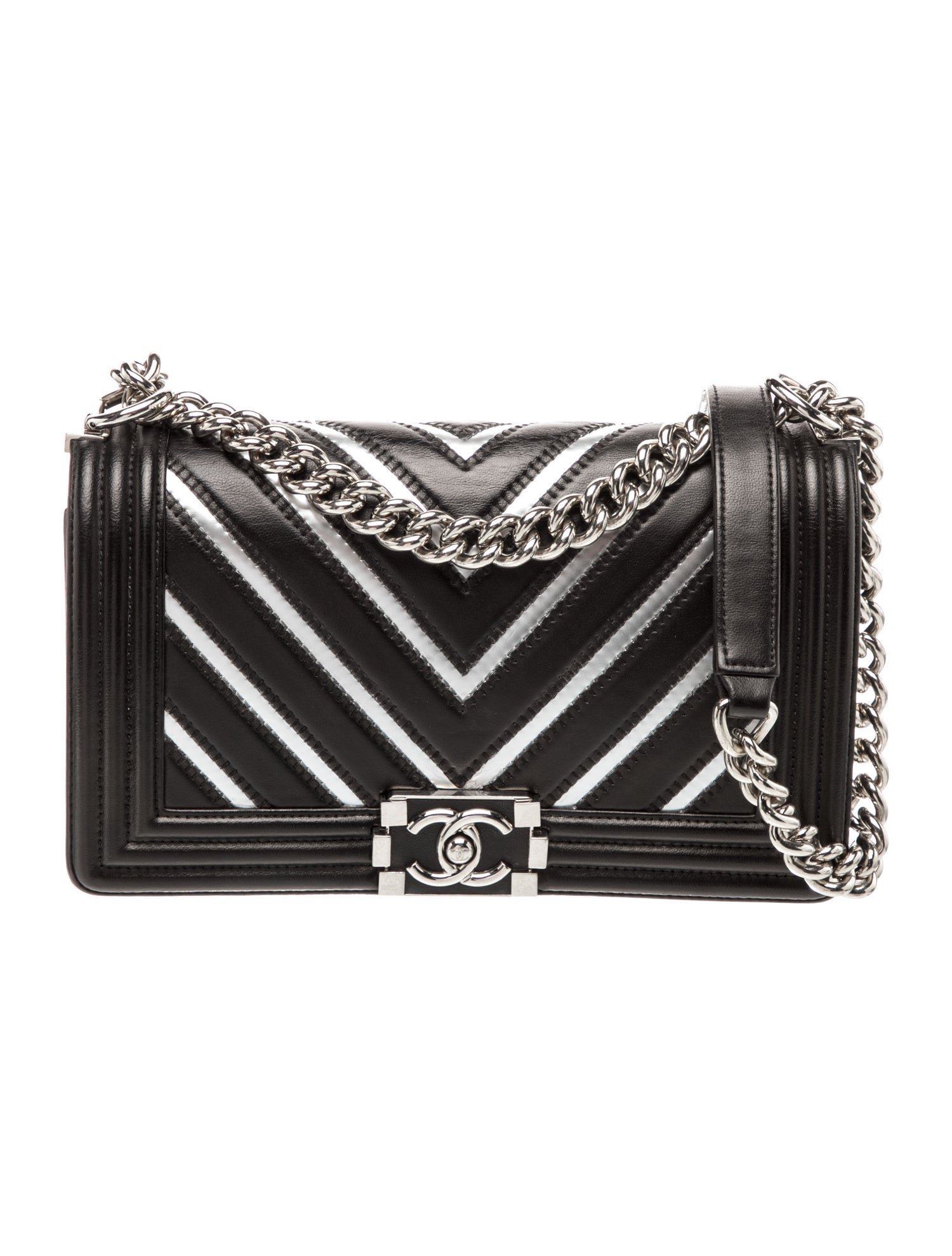 Chanel Medium Hologram Chevron Boy Bag