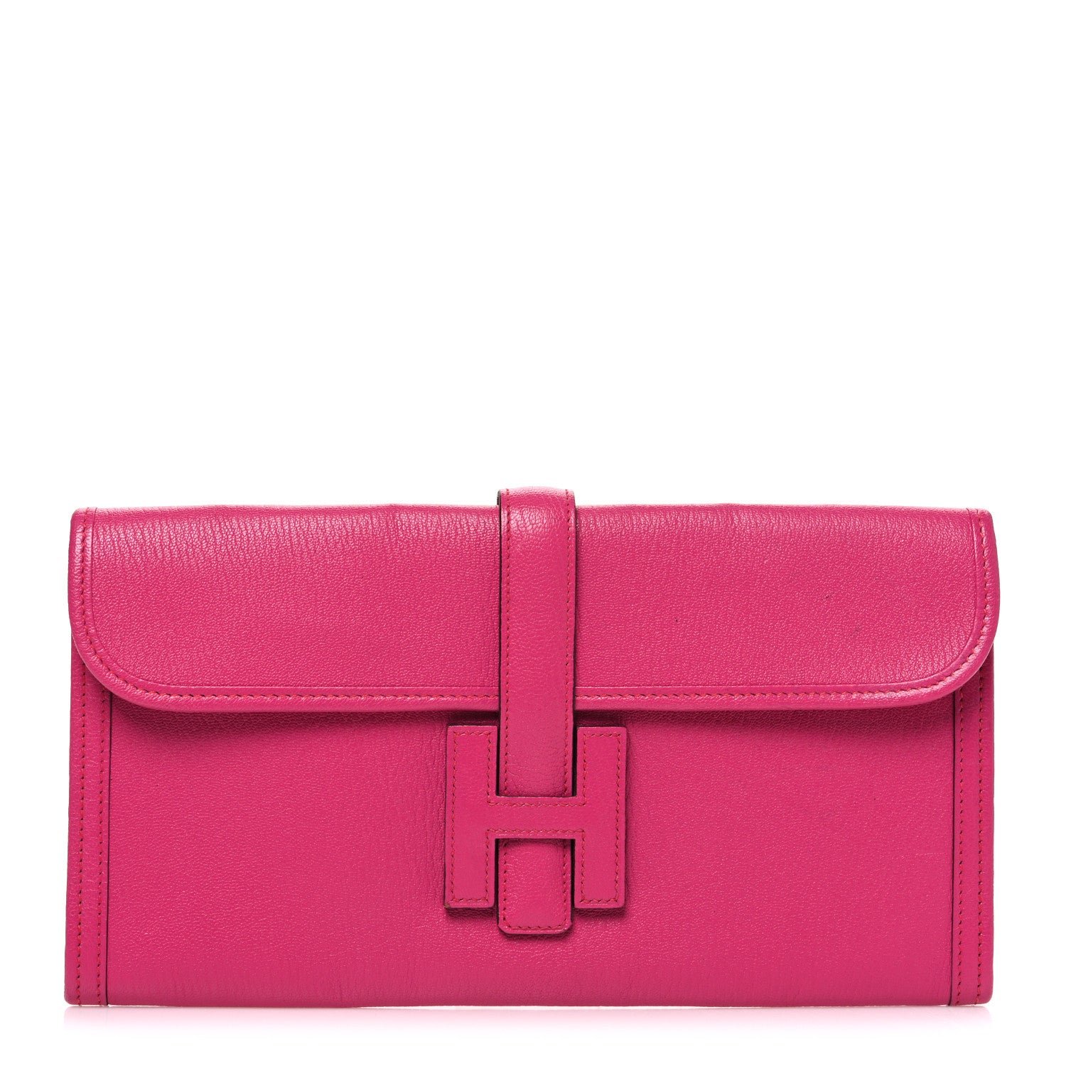 Hermes Chevre Mysore Jige Elan 29 Clutch Rose Shocking