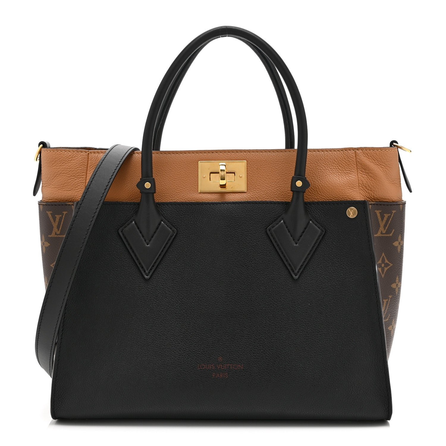 Louis Vuitton Calfskin Monogram On My Side Black
