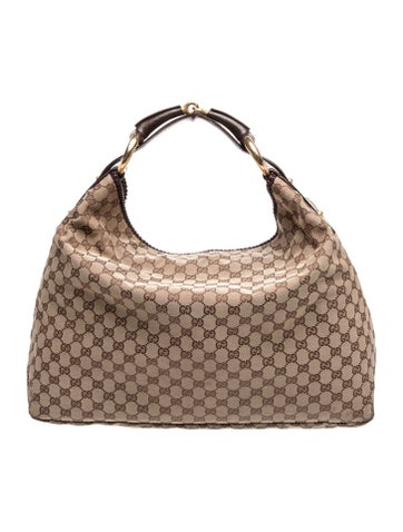 GG Canvas Horsebit Large