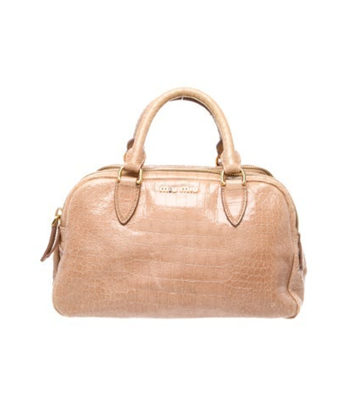 Miu Miu Miu Embossed Leather St Cocco Bauletto Vintage