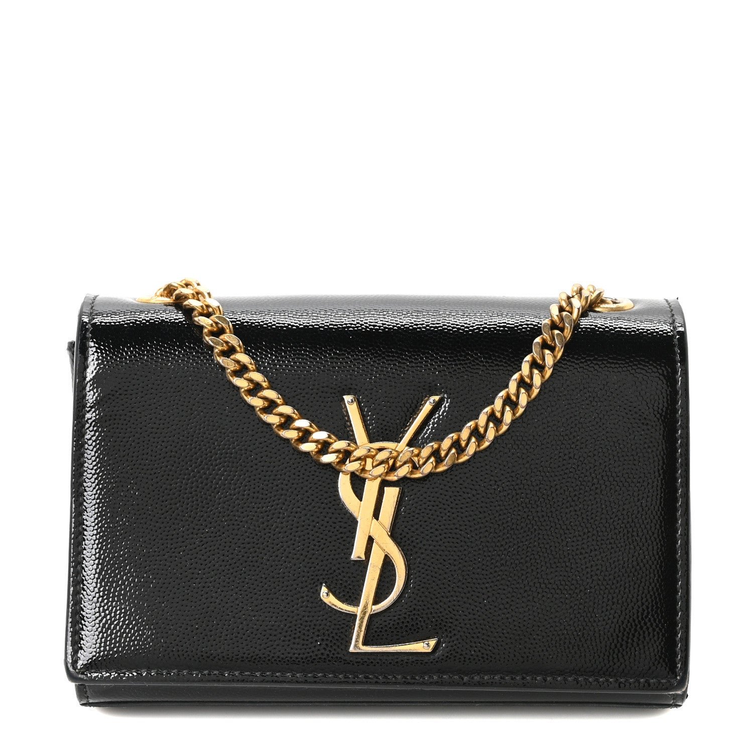 Saint Laurent Grain De Poudre Small Monogram Kate Satchel Black