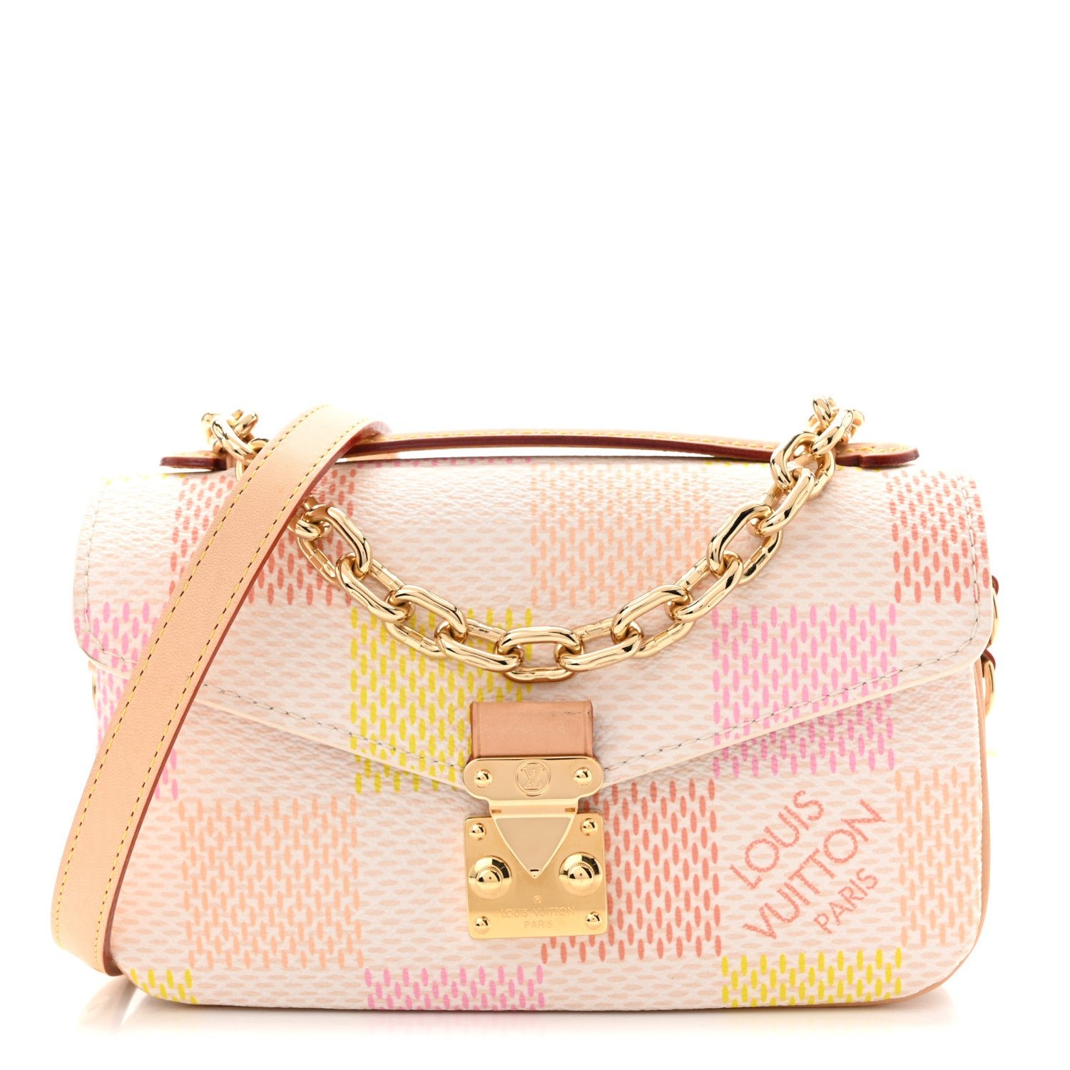 Louis Vuitton Damier Giant Pochette Metis East West Peach