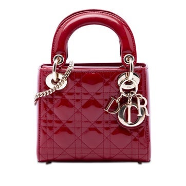 Patent Leather Mini Patent Cannage Lady Dior