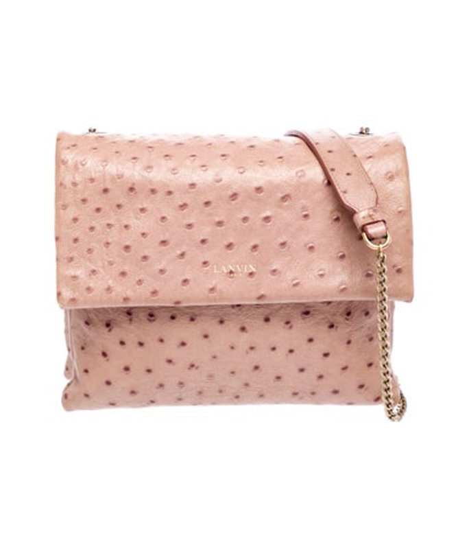 Lanvin Ostrich Crossbody Bag