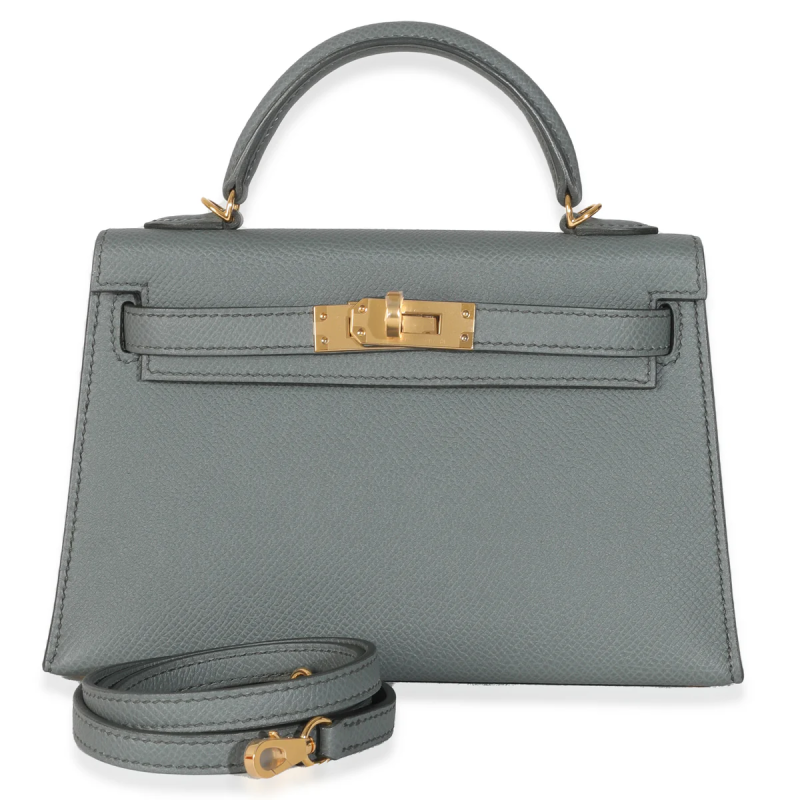 Hermes Vert Amande Epsom Mini Kelly 20 II Gold Hardware, 2020
