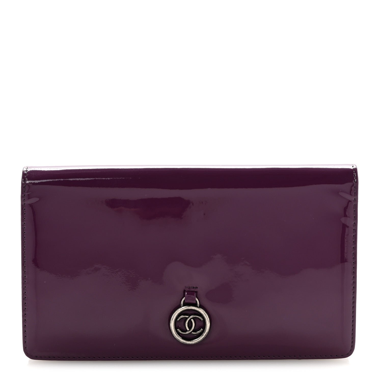 Chanel Chanel Patent Coco Cabas Yen Wallet Purple