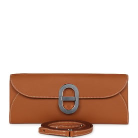 Hermes Hermes Maillon Chaine d' Ancre Wallet to Go Gold Epsom Palladium Hardware