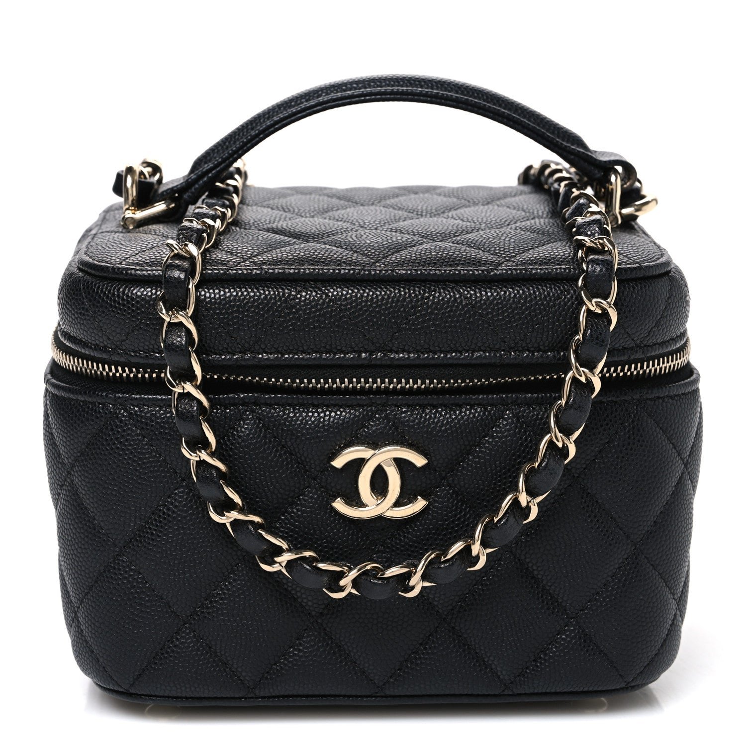Chanel Caviar Quilted Small CC Vanity Case Black