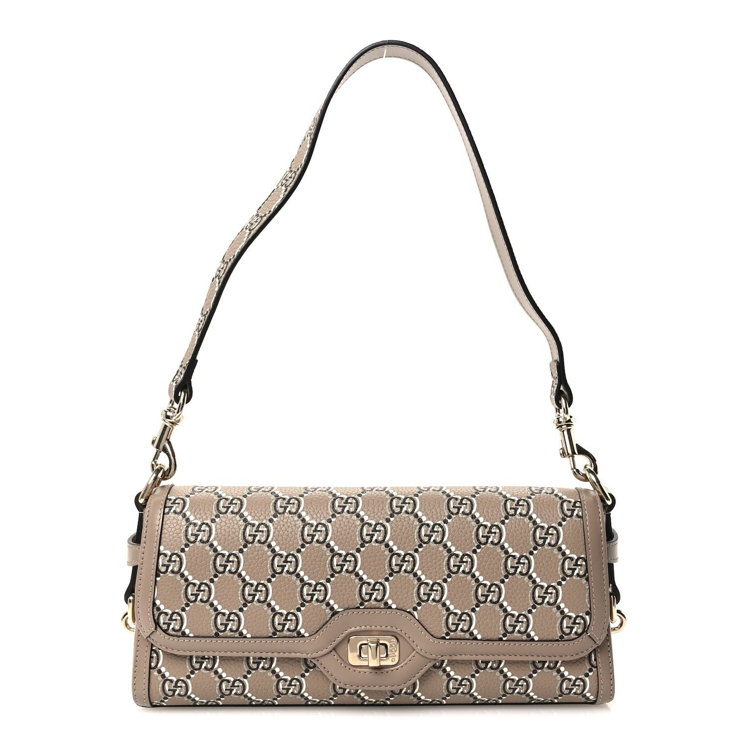 Gucci GG Shadow Monogram Small Luce Shoulder Bag Beige
