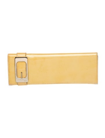 Patent Leather Clutch Long Vintage