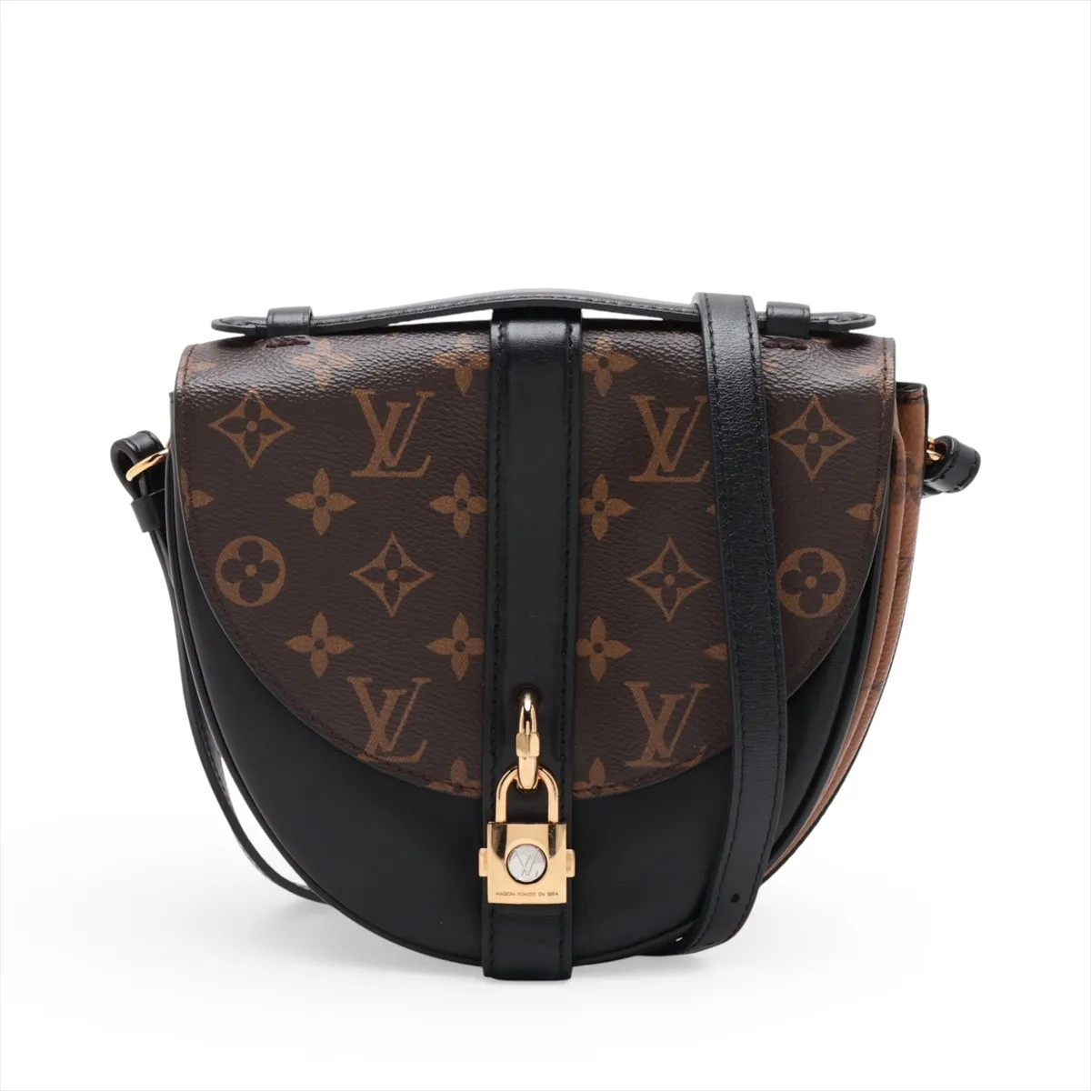 Louis Vuitton Monogram reverse x leather Shanty M43590 Brown