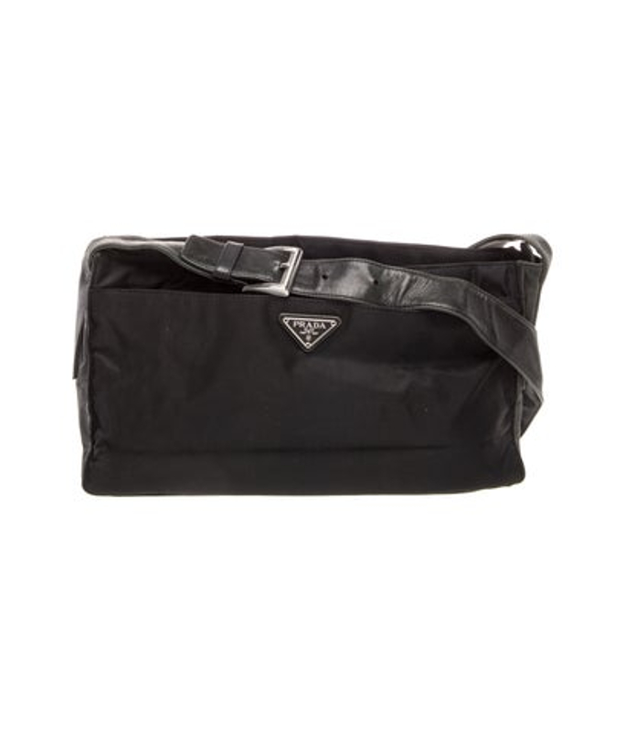 Prada Enameled Metal Triangle Shoulder Bag Vintage