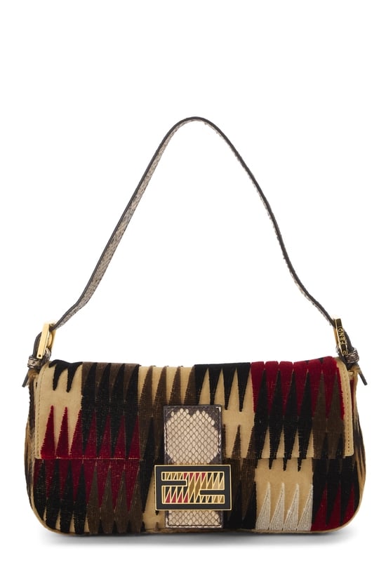 Multicolor Velvet Baguette