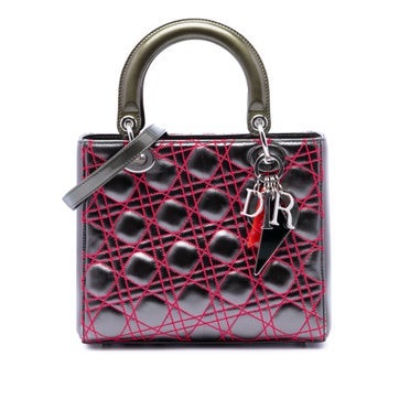 Dior Anselm Reyle Medium Metallic Lambskin Cannage Lady Dior