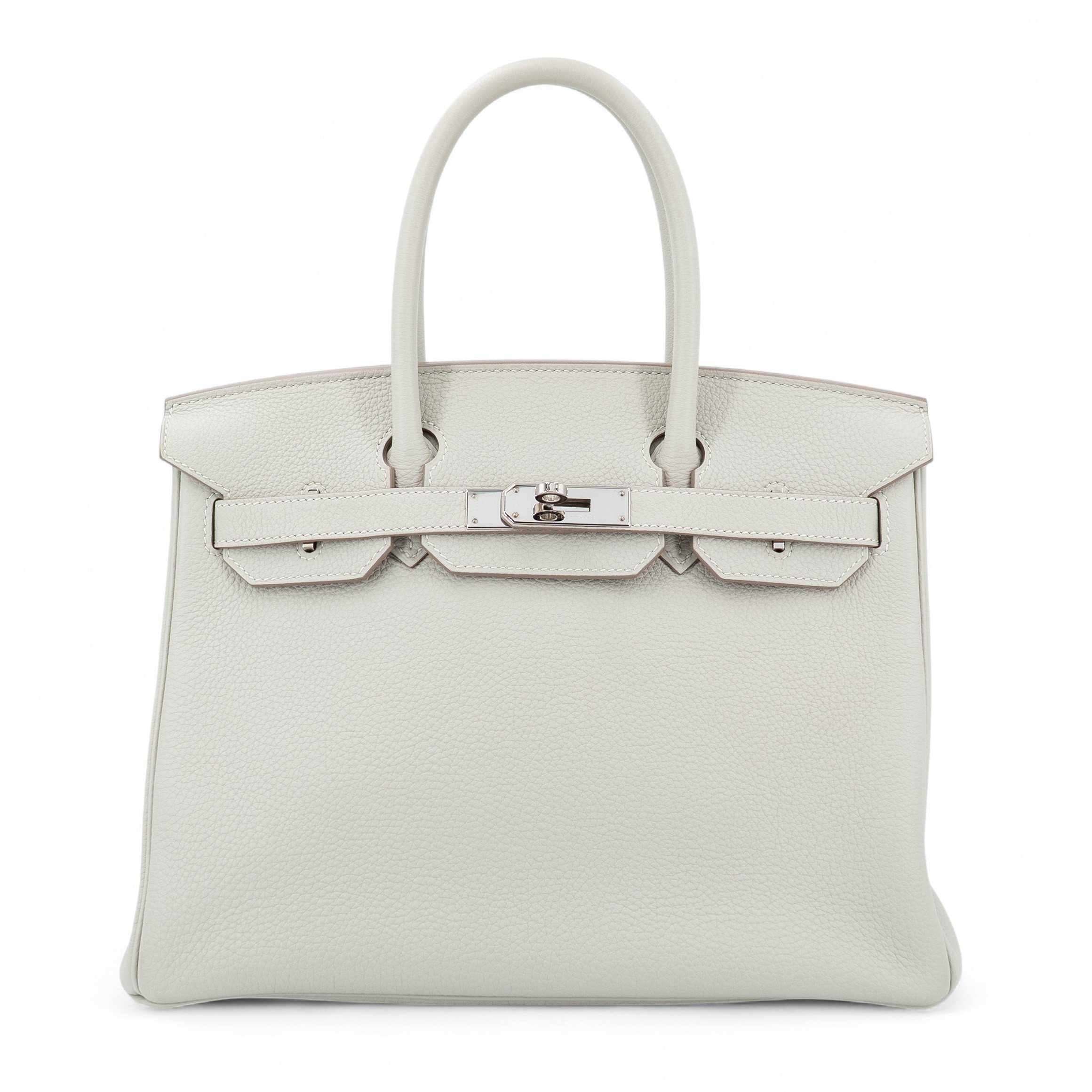 Hermes Very Good ( Rank A) HERMÈS Birkin 30 Gris Perle (80) Togo Palladium hardware Y (2020)