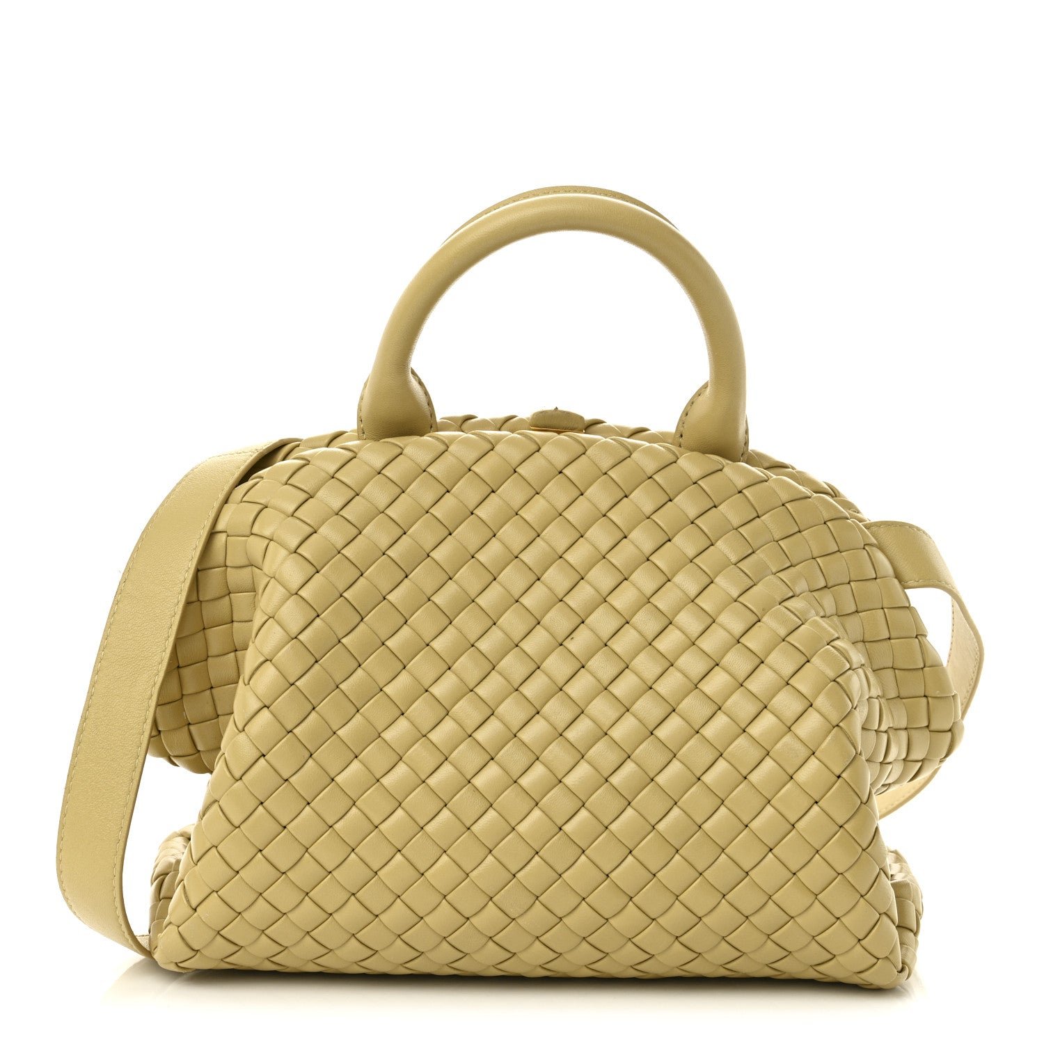 Bottega Veneta Nappa Intrecciato Padded Small The Top Handle Tote Bag Porridge