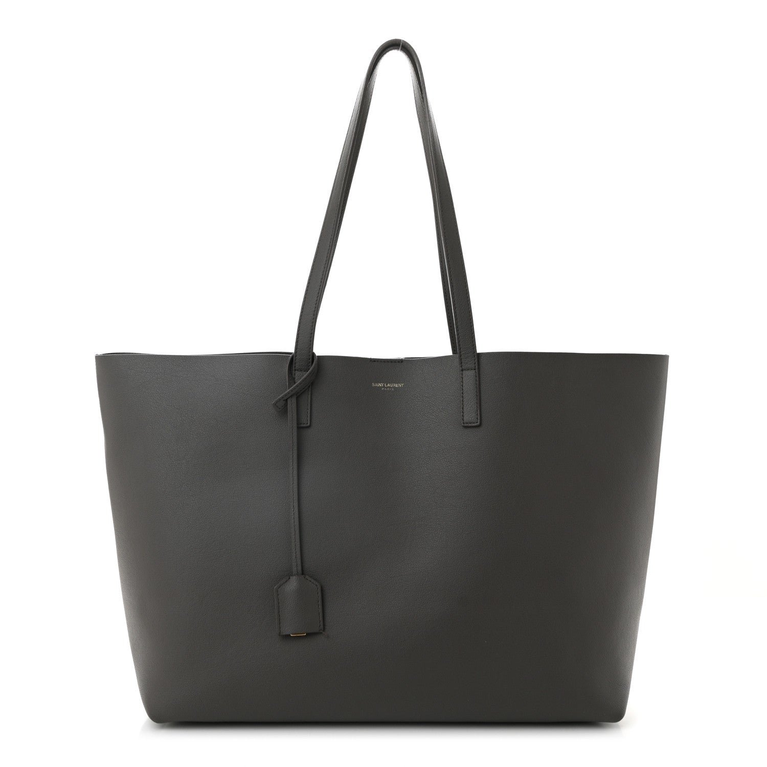 Saint Laurent Calfskin Large Shopping Tote Kaki Militaire