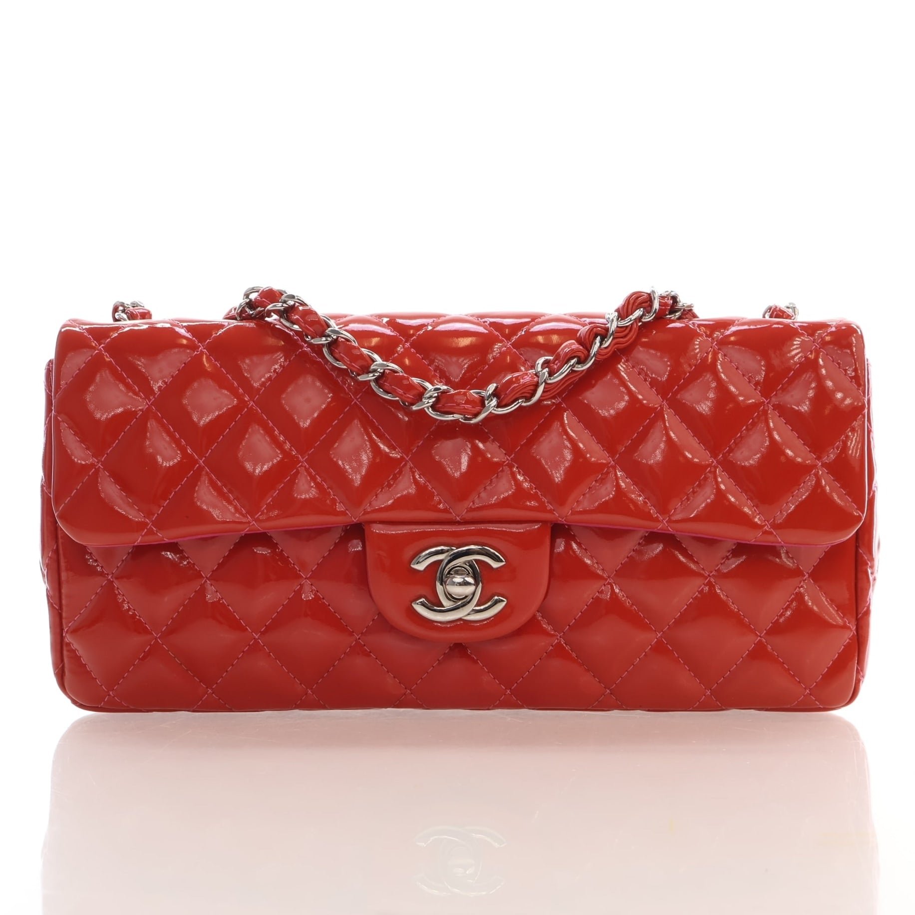 Chanel Medium Patent East West Single Flap Bag