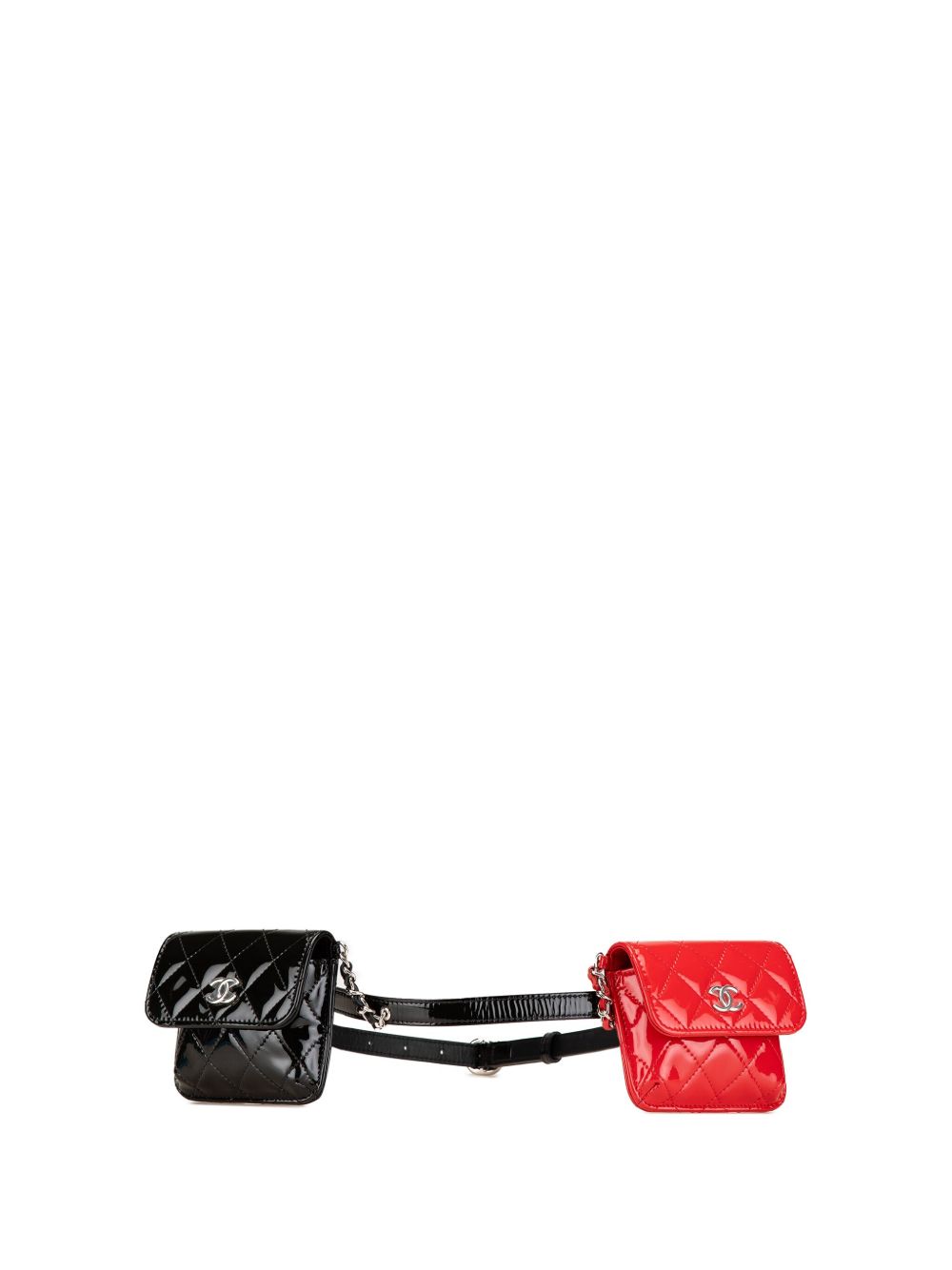 2019 Mini Patent in Love Double Flap belt bag