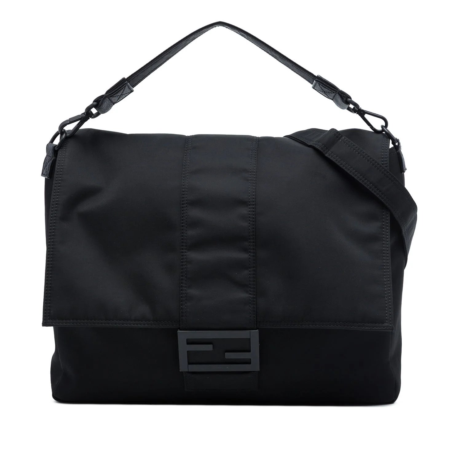Nylon Baguette Messenger Bag