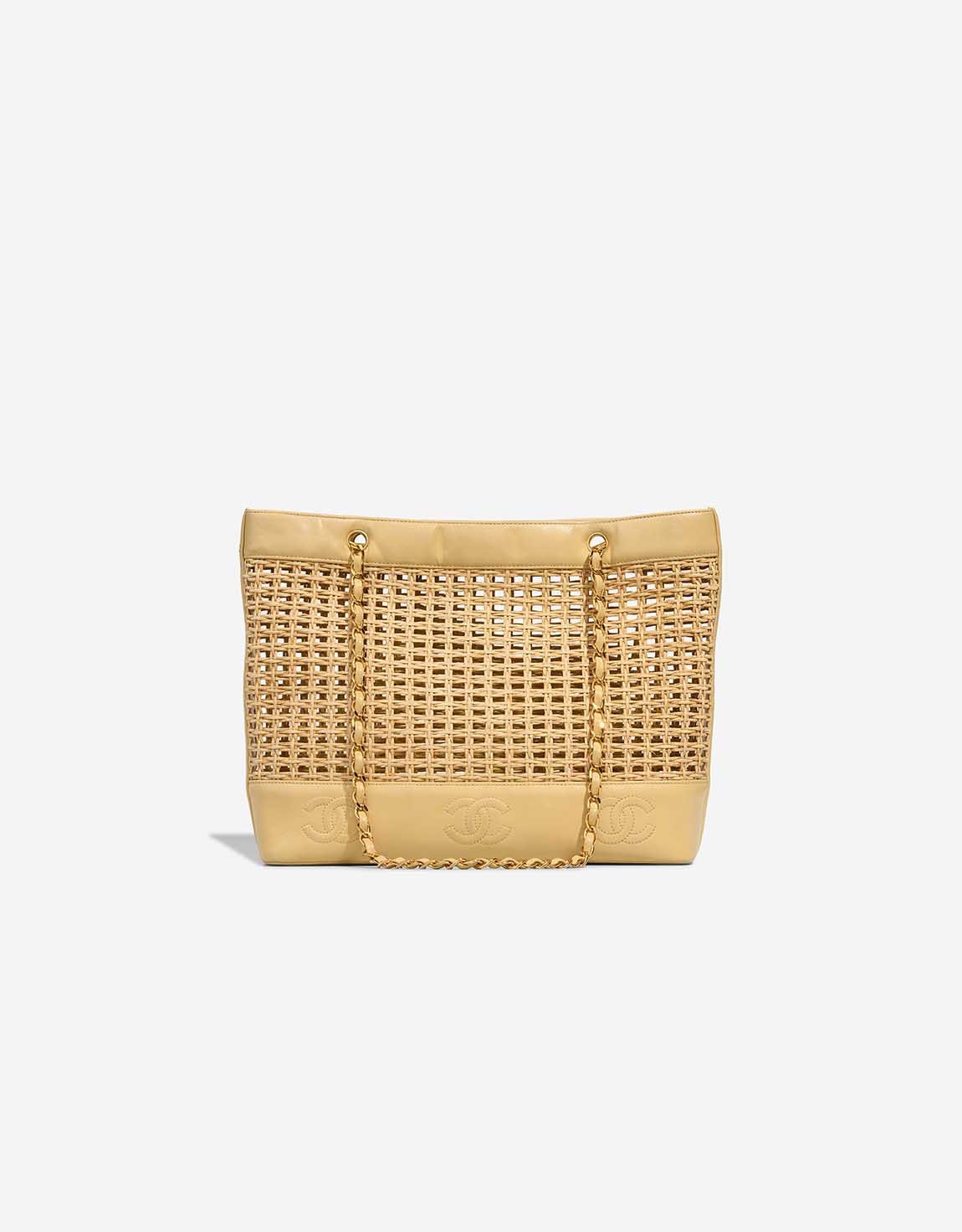 
		Shopping Tote Large Lamb / Raffia Beige    