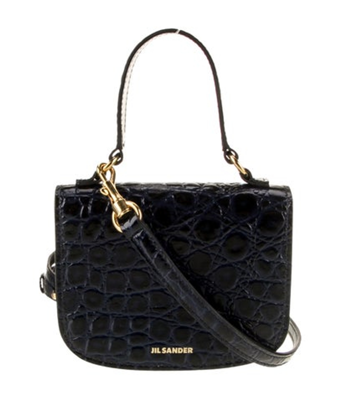 Jil Sander Sander Embossed Leather Crossbody Bag