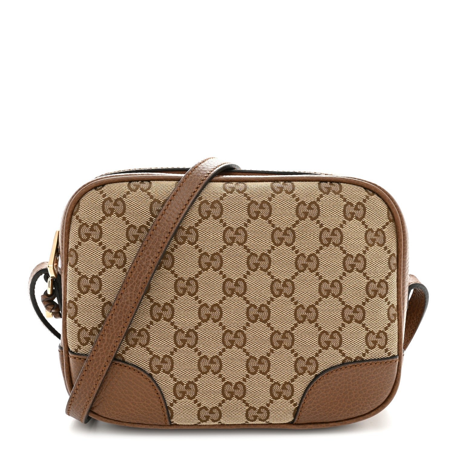 Gucci Monogram Mini Bree Messenger Bag Beige Tabacco