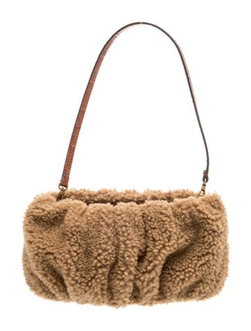 Staud Shearling Shoulder Bag