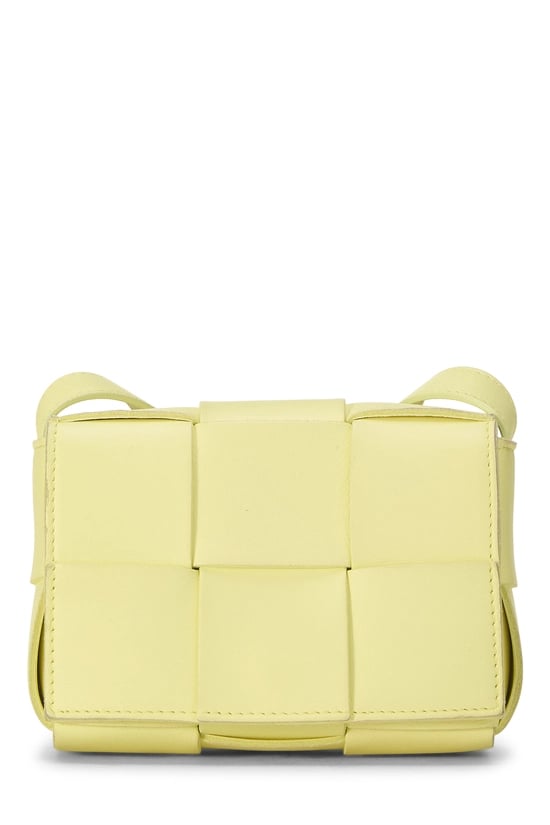 Yellow Maxi Intrecciato Candy Cassette Crossbody