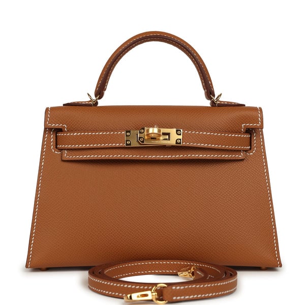 Hermes Kelly Sellier 20 Gold Epsom Gold Hardware