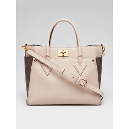 Louis Vuitton Louis Vuitton Greige Nappa Leather On My Side MM Bag