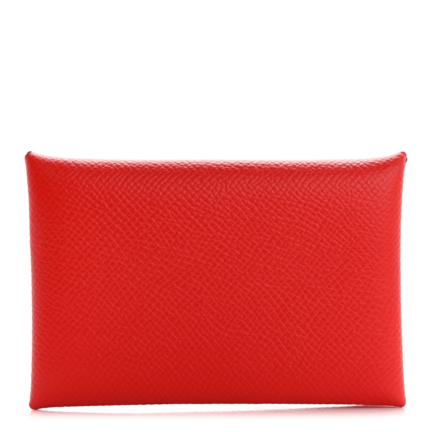 Hermes Epsom Calvi Card Case Rouge Piment