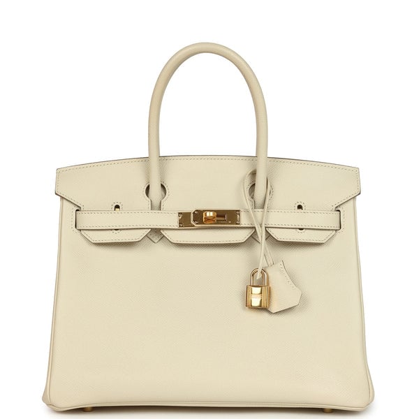 Hermes Pre-owned Hermes Birkin 30 Craie Epsom Gold Hardware