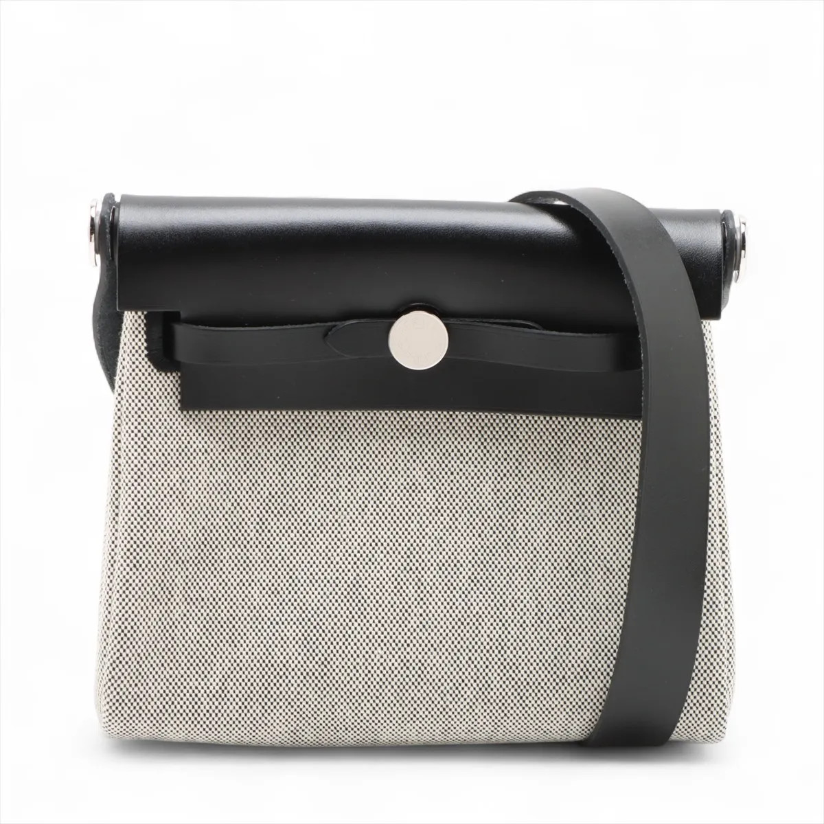 Hermès Herbag Zip 20 Mini Twirl Ash x Vash Hunter Black Silver Metal Fittings K: