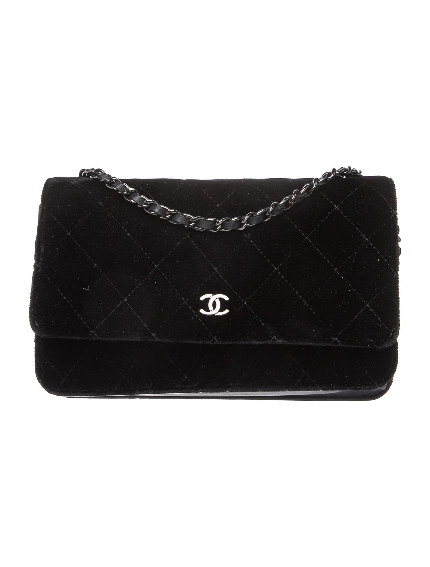 Chanel Velvet Classic Wallet On Chain