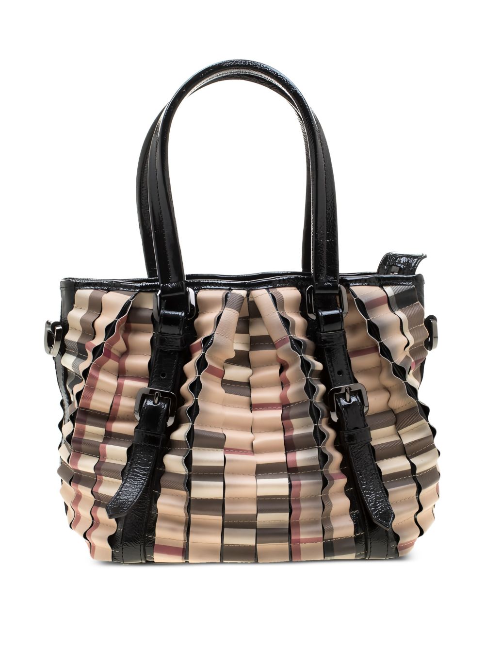 Nova Check Cartridge Pleat tote bag