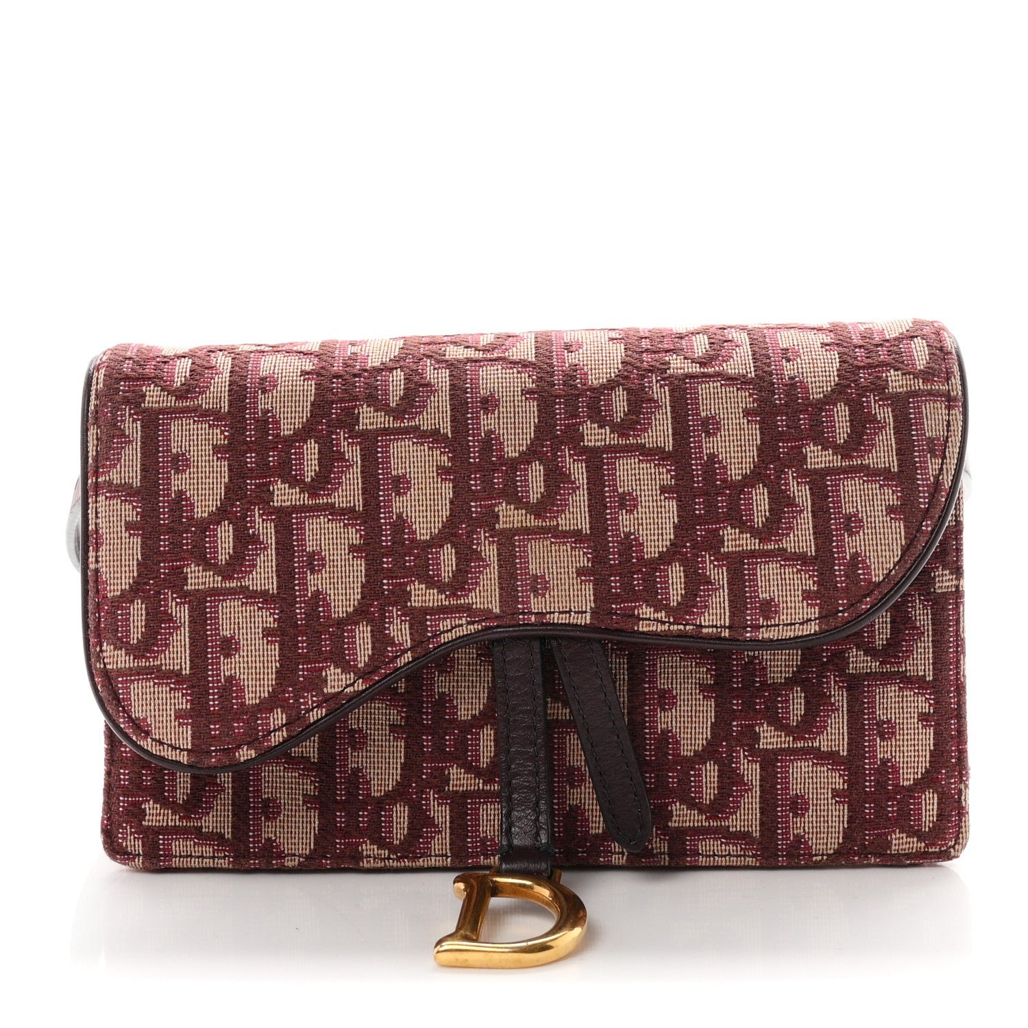 Dior Christian Dior Oblique Saddle Belt Bag Bordeaux