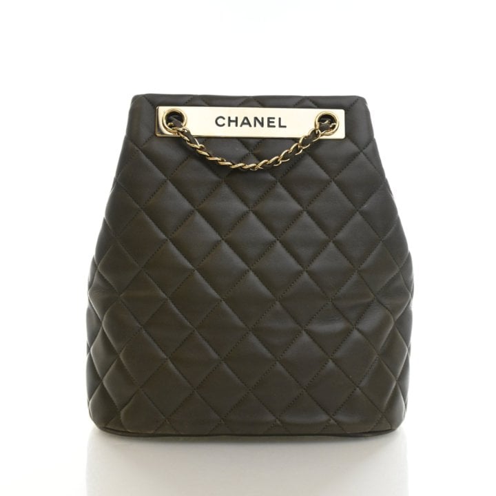 Chanel Medium Lambskin Trendy CC Drawstring Bag