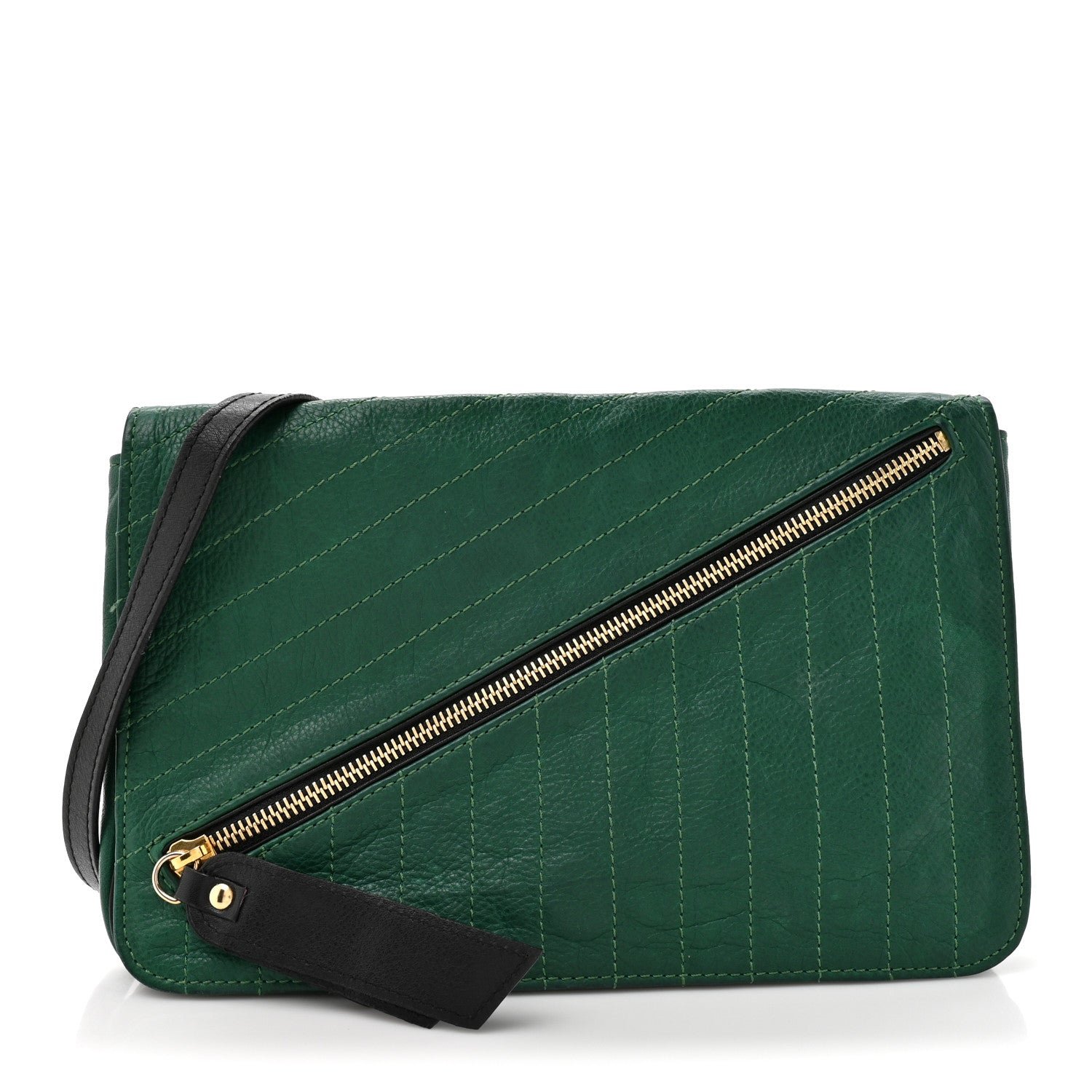 Christian Louboutin Christian Louboutin Calfskin Trophe Twist Pocket Shoulder Bag Emerald
