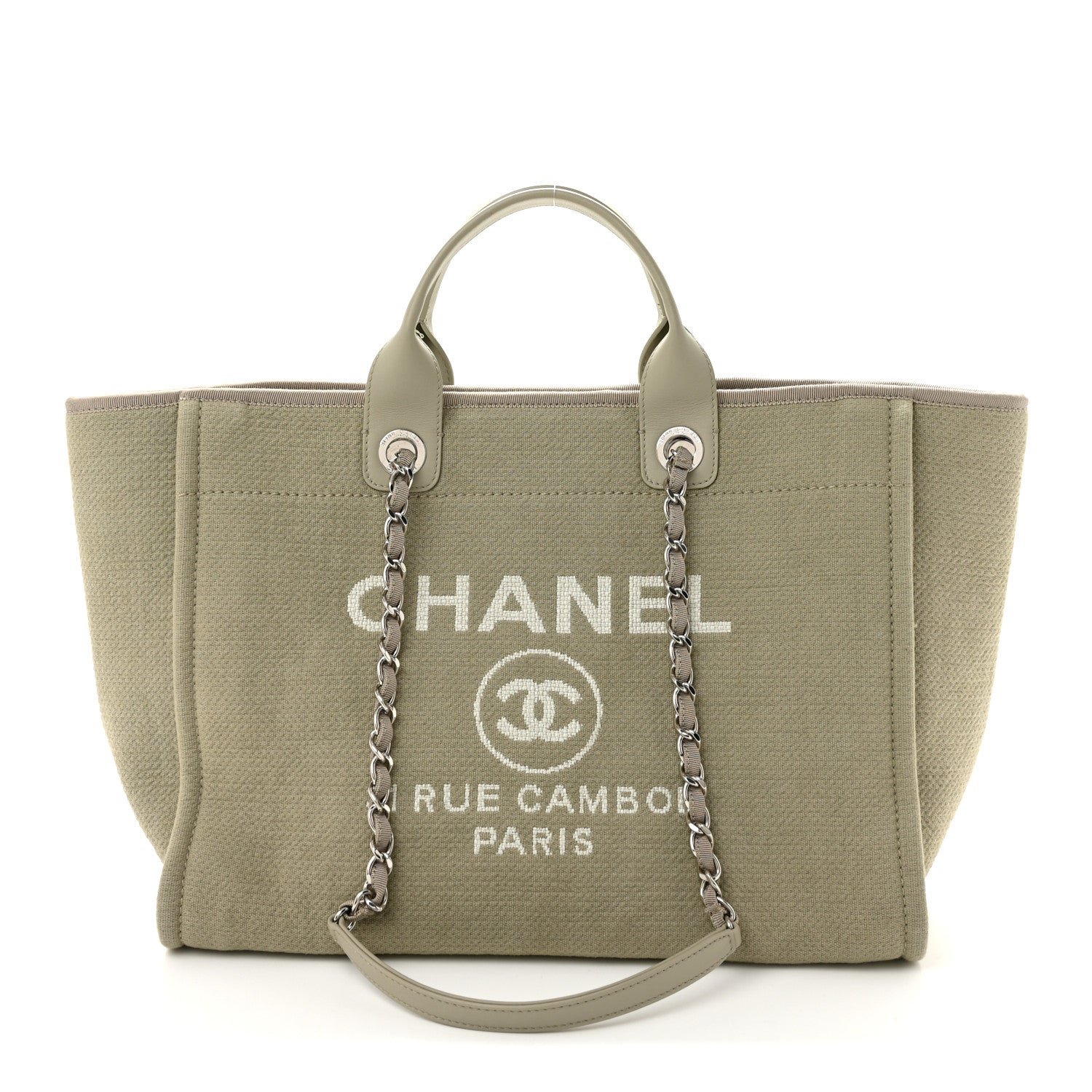 Chanel Mixed Fibers Medium Deauville Tote Grey