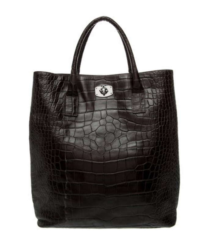 Furla Embossed Leather Tote
