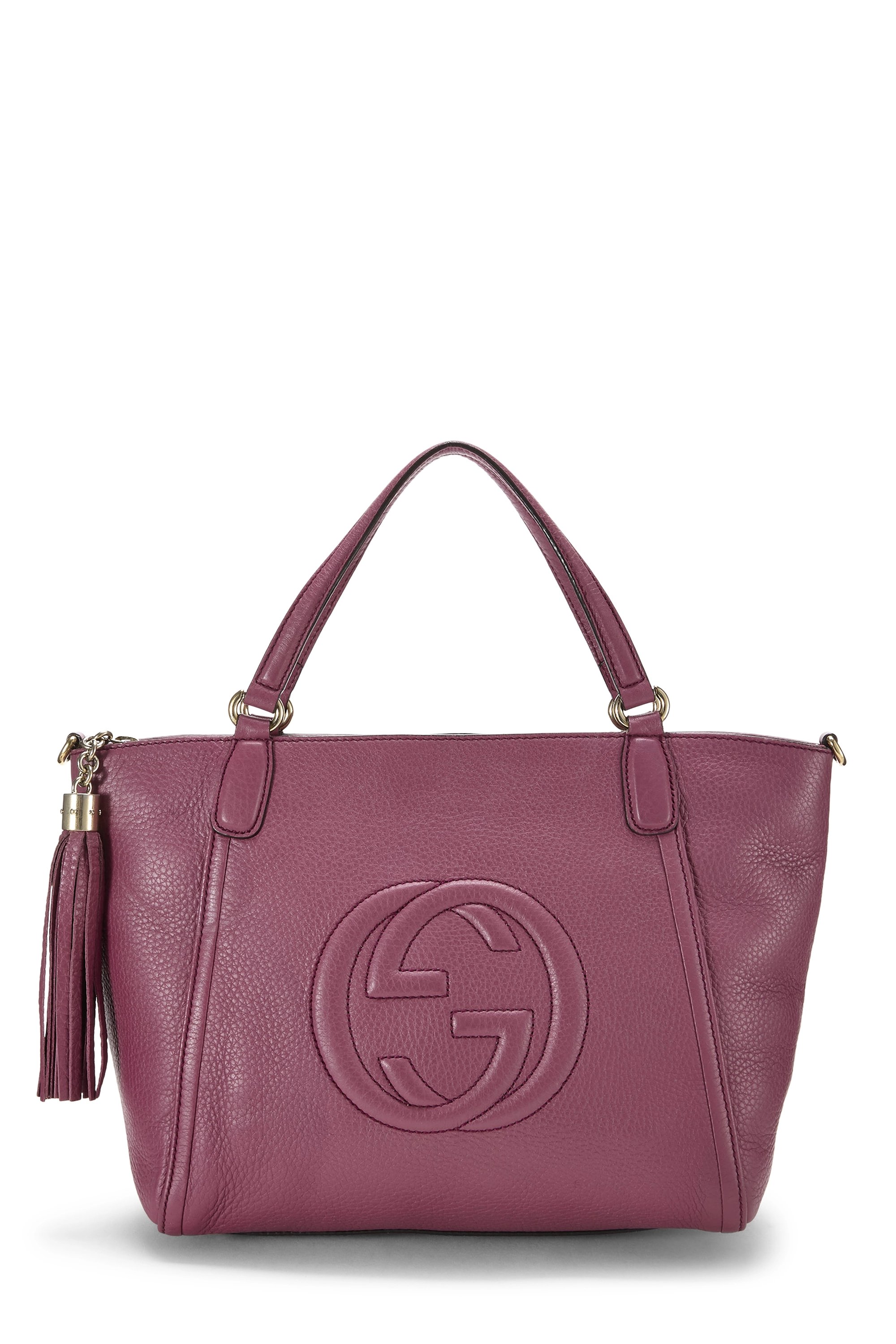 Purple Leather Soho Top Handle Bag