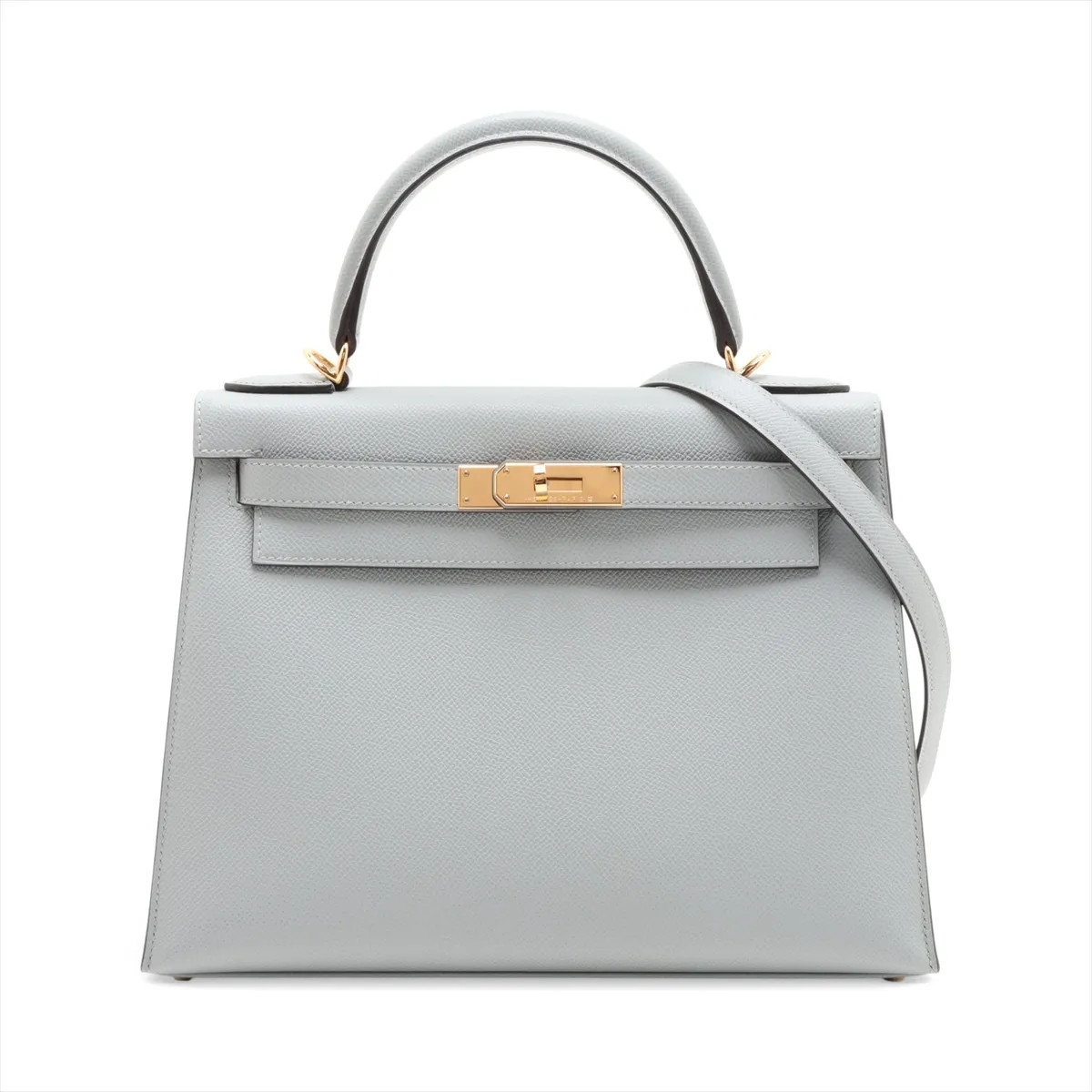 Hermès Kelly 28 Serie Veau Epsom Blue glacier Gold Metal Fittings