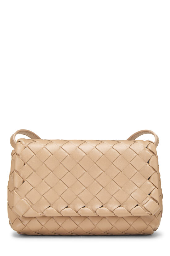 Bottega Veneta Beige Intrecciato Leather Olimpia Shoulder Bag Mini