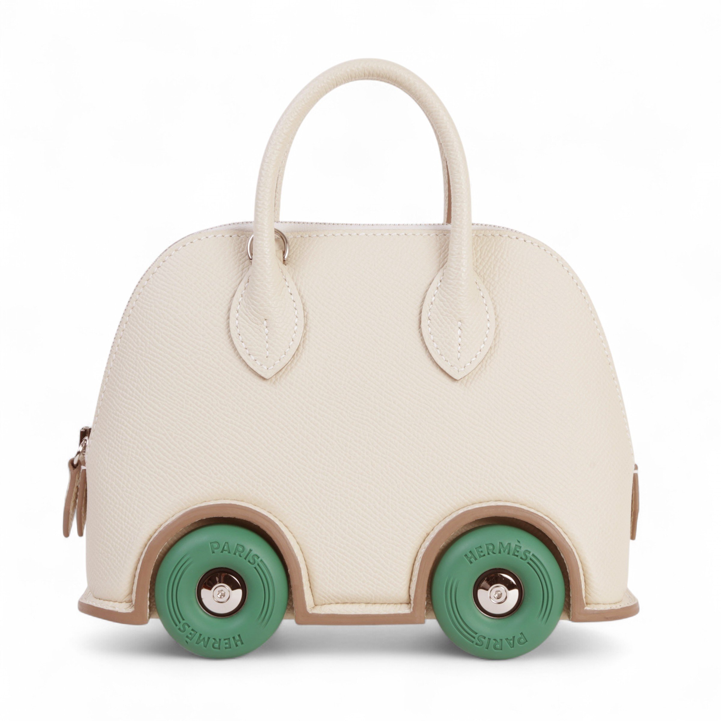 Hermes Excellent ( Rank SA ) HERMÈS Bolide On Wheels Craie (10) Vert Vertigo (U4) Epsom Palladium hardware U (2022)