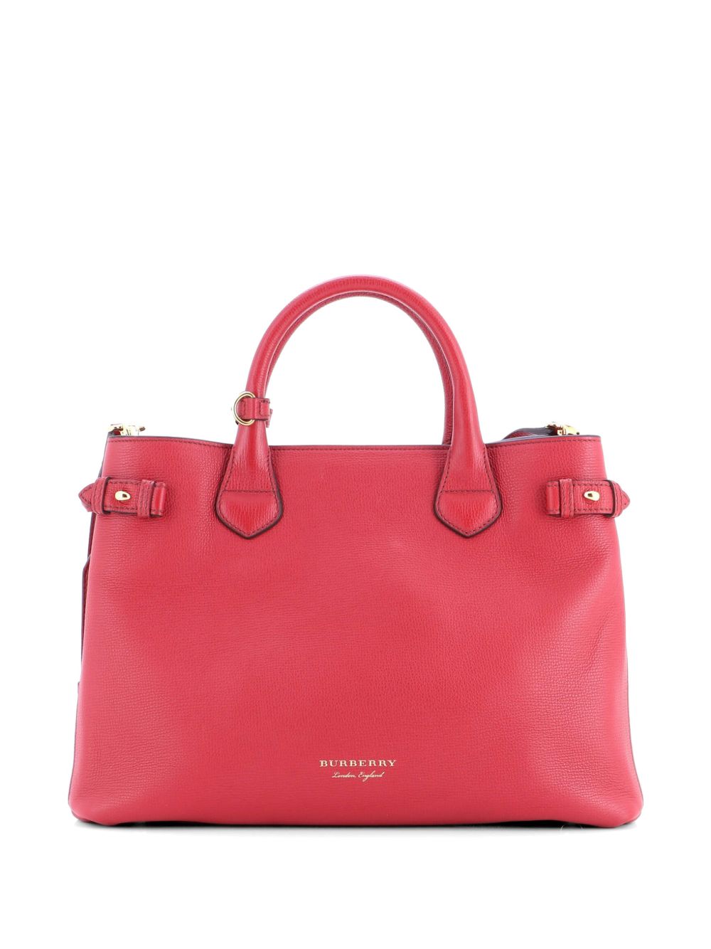 Burberry Banner Tote Leather and House Check Canvas Medium satchel
