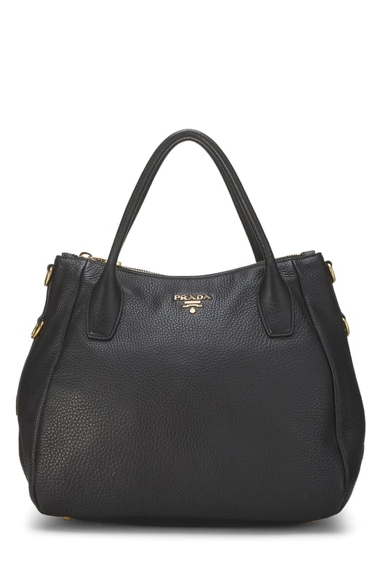 Black Vitello Daino Sacca 2 Manici